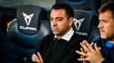 Xavi sur le banc du FC Barcelone en 2023.