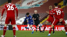Mason Mount lors du match Liverpool-Chelsea, le 4 mars 2021