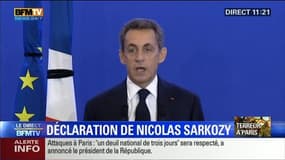 Édition spéciale Fusillades à Paris: Nicolas Sarkozy soutient l'état d'urgence