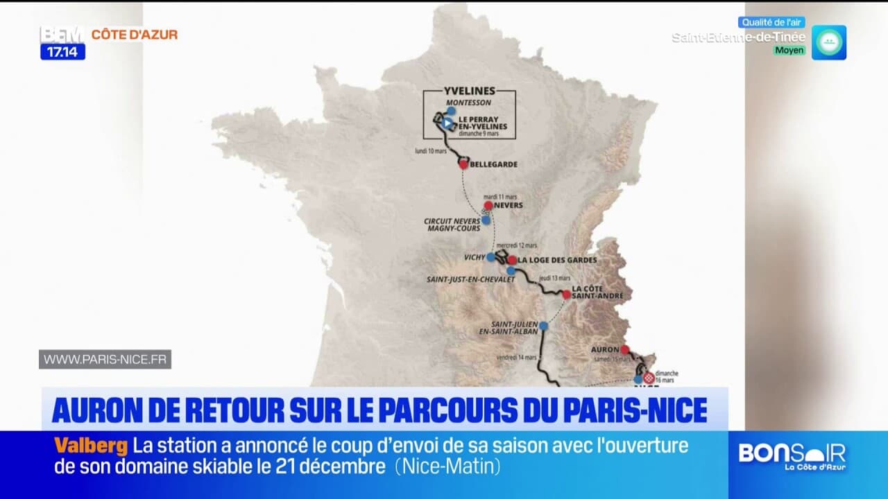 ParisNice le parcours dévoilé