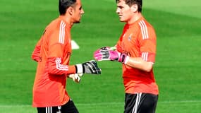 Keylor Navas et Iker Casillas