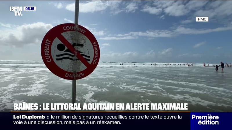 "Risque maximal": les baigneurs appelés à la vigilance face aux risques de baïnes dans plusieurs départements
