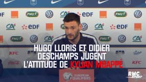 Didier Deschamps et Hugo Lloris jugent l'attitude de Kylian Mbappé