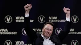 Elon Musk, patron de Neuralink, Tesla, SpaceX et Twitter, au salon Vivatech, le 16 juin 2023 à Paris.
