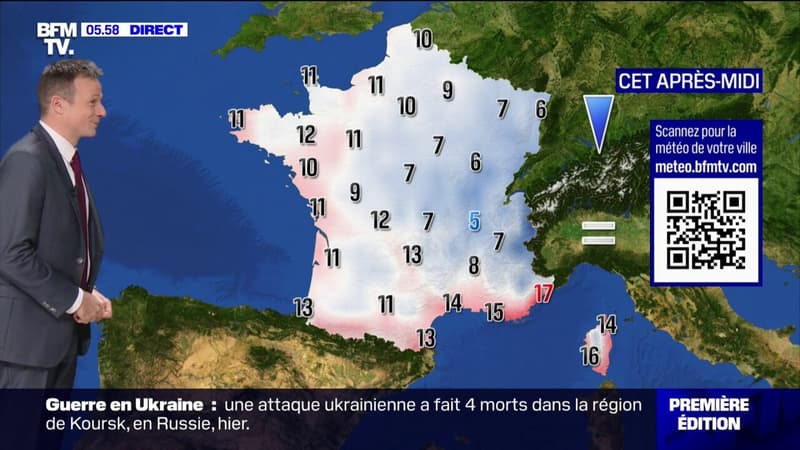 Regarder la vidéo Le soleil gagne du terrain à l'Est et du brouillard à l'Ouest, avec des températures comprises entre 5°C et 17°C... La météo de ce jeudi 26 décembre