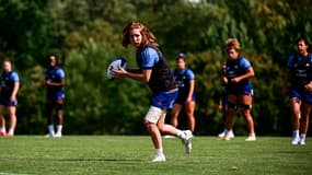 Pauline Bourdon-Sansus à l'entraînement avec l'équipe de France, le 5 août 2025.
