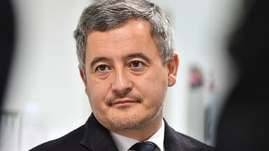 Le ministre de la Justice Gérald Darmanin le 17 février 2025 à Alençon dans l'Orne