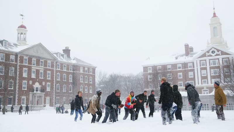 L'université d'Harvard sous la neige (image d'illustration)
