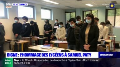 Digne-les-Bains: l'hommage des lycéens à Samuel Paty