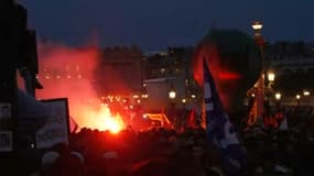 Une manifestation surprise à la Concorde ce jeudi 16 mars 2023.