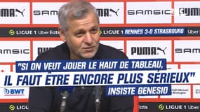Rennes 3-0 Strasbourg : "Si on veut jouer le haut de tableau, il faut être encore plus sérieux", insiste Genesio