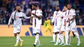 Les joueurs de l'OL face à Lille, le 30 octobre 2022.