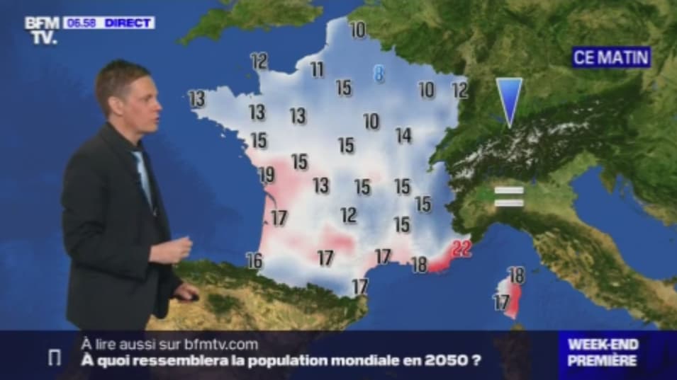 Les températures de ce dimanche matin