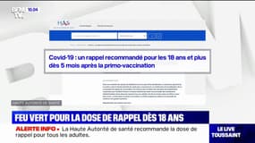 Feu vert de la HAS pour la dose de rappel pour tous les adultes, 5 mois après la dernière injection