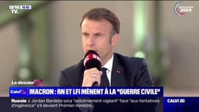 Pour Emmanuel Macron, les programmes des "deux extrêmes" mèneraient "à la guerre civile"