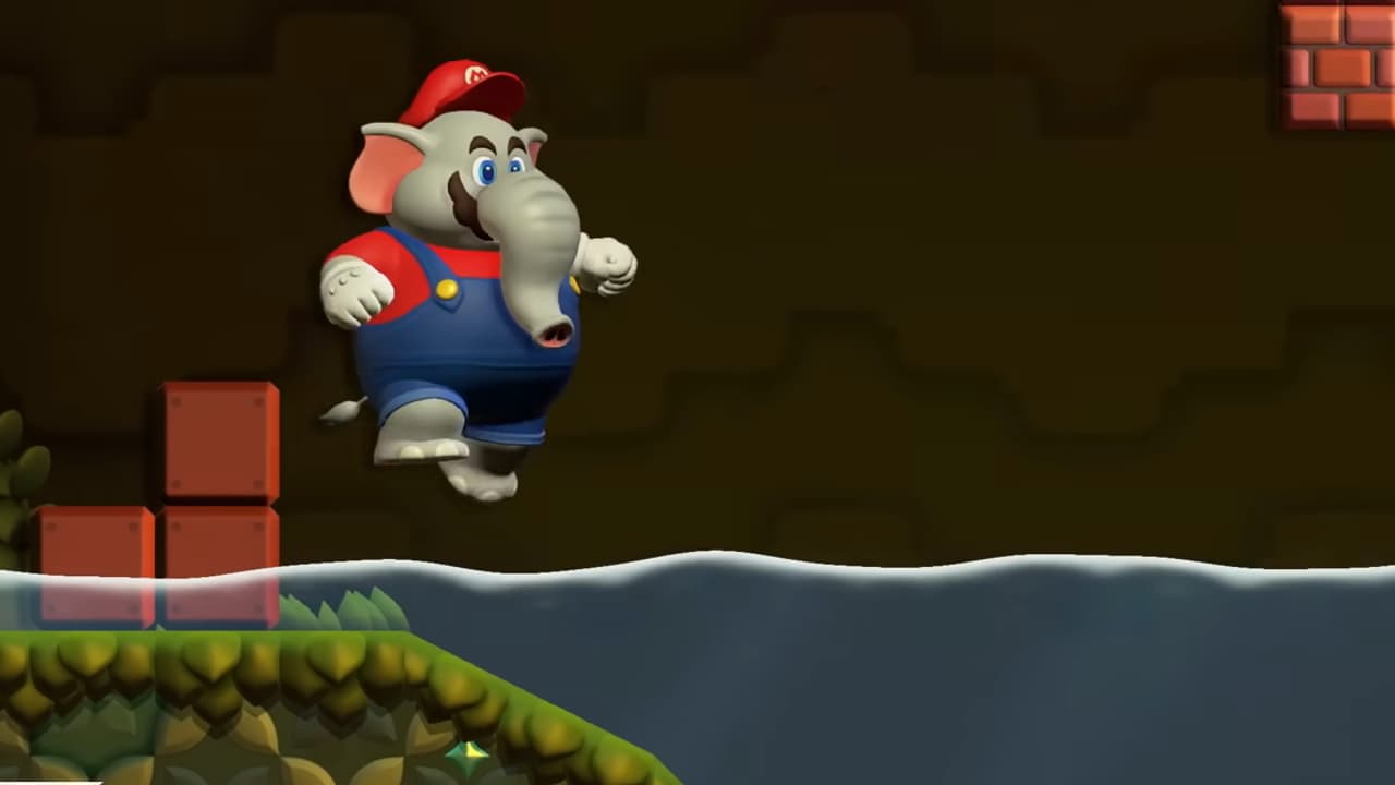 Dans "Super Mario Bros. Wonder", Mario peut se transformer en éléphant Dans "Super Mario Bros. Wonder", Mario peut se transformer en éléphant