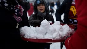 Des américains sur le point d'engager une bataille de boule de neige le 13 janvier 2019, à Washingon (photo d'illustration)