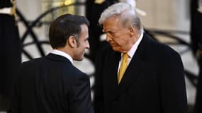 Emmanuel Macron et Donald Trump à l'Élysée, le 7 décembre 2024.
