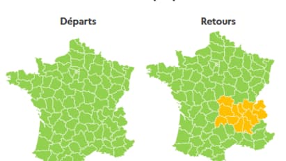 Zorlukların Auvergne-Rhône-Alpes bölgesinde yoğunlaşacağı öngörülüyor.