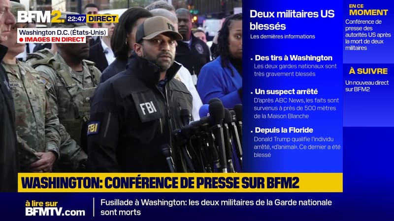 Les deux militaires de la garde nationale "ont été attaqués de manière effrontée dans un acte d'une violence horrifique", assure le directeur du FBI
