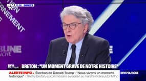 Pour Thierry Breton (ancien commissaire européen), Donald Trump et Vladimir Poutine "pratiquent le mensonge" de manière "naturelle"