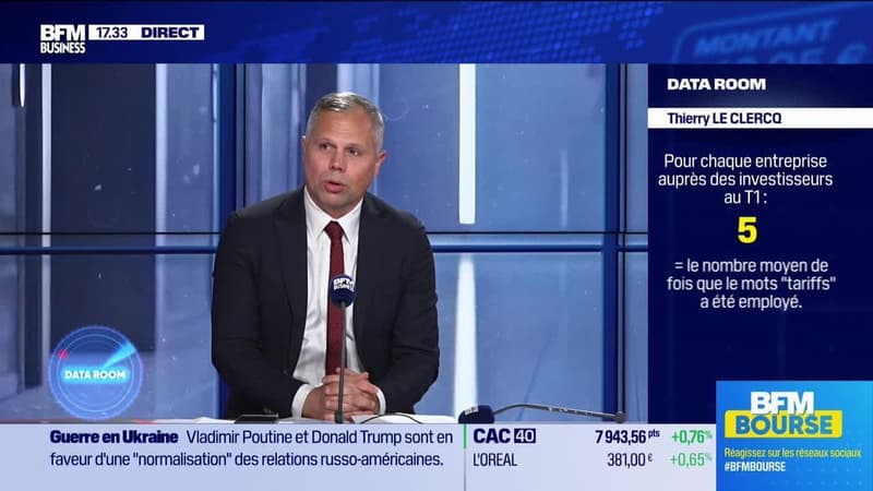 La Data Room : 5x = Le nombre moyen de fois que le mots « tariffs » a été employé pour commenter les résultats du 1er trimestre - 20/05