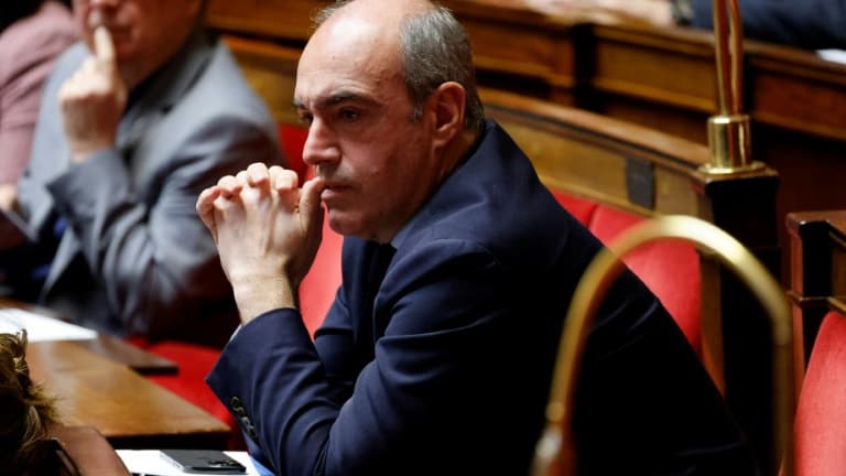 Le député LR Olivier Marleix à l'Assemblée nationale à Paris, le 17 février 2023