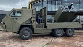 Un système lance missiles Brimstone installé sur un camion blindé Supacat HMT (image d'illustration)