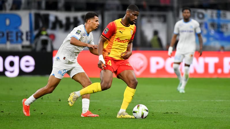 Iliman Ndiaye et Kevin Danso lors de Marseille-Lens, 28 avril 2024