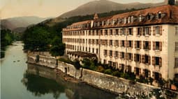 Une vieille photo de l'établissement Bétharram dans les Pyrénées-Atlantiques.