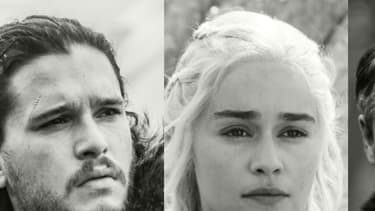 Jon Snow, Daenerys Targaryen, Lord Baelish et Cersei Lannister.