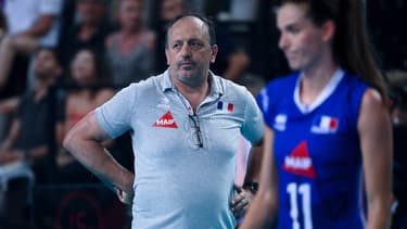 Emile Rousseaux, le sélectionneur de l'équipe de France féminine de volley, le 20 août 2022.