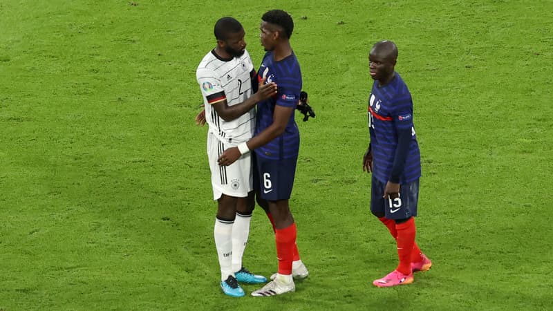 France-Allemagne: "Il m'a un peu mordu", Pogba explique l'incident avec Rüdiger