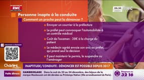 Inaptitude pour conduire: dénoncer est possible depuis 2017