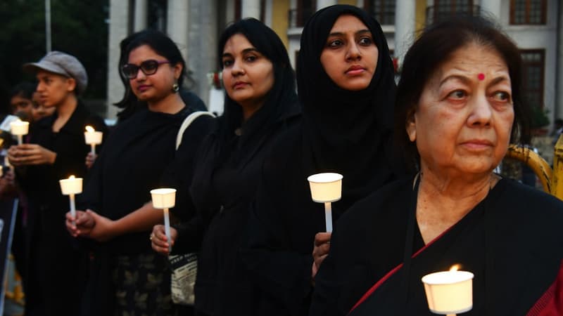 Manifestation suite au viol collectif  et du meurtre d'une vétérinaire en Inde, le 6 décembre 2019