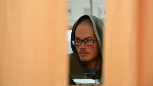 Liang Sheng-yueh, un jeune randonneur taïwanais, en convalescence à l'hôpital de Katmandou, le 26 avril 2017 Liang Sheng-yueh, un jeune randonneur taïwanais, en convalescence à l'hôpital de Katmandou, le 26 avril 2017
