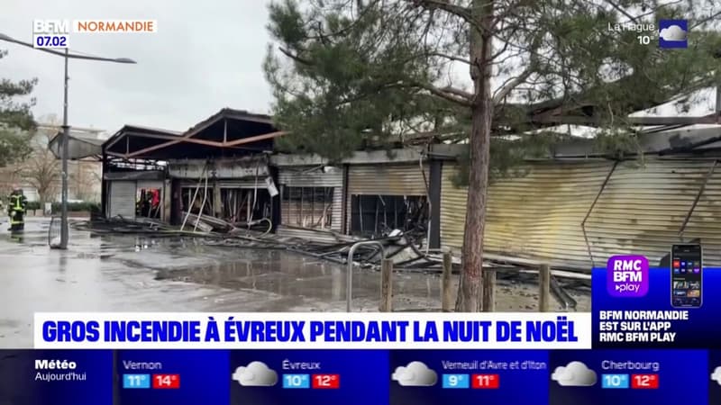 Évreux: une dizaine de commerces détruits après un incendie dans le quartier de la Madeleine