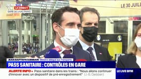 Jean-Baptiste Djebbari sur le pass sanitaire dans les trains: c'est "une première semaine de pédagogie et de souplesse"