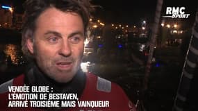 Vendée Globe : L'émotion de Bestaven, arrivé troisième mais vainqueur
