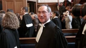 Claude Guéant prête serment pour devenir avocat en 2012, à Paris. 