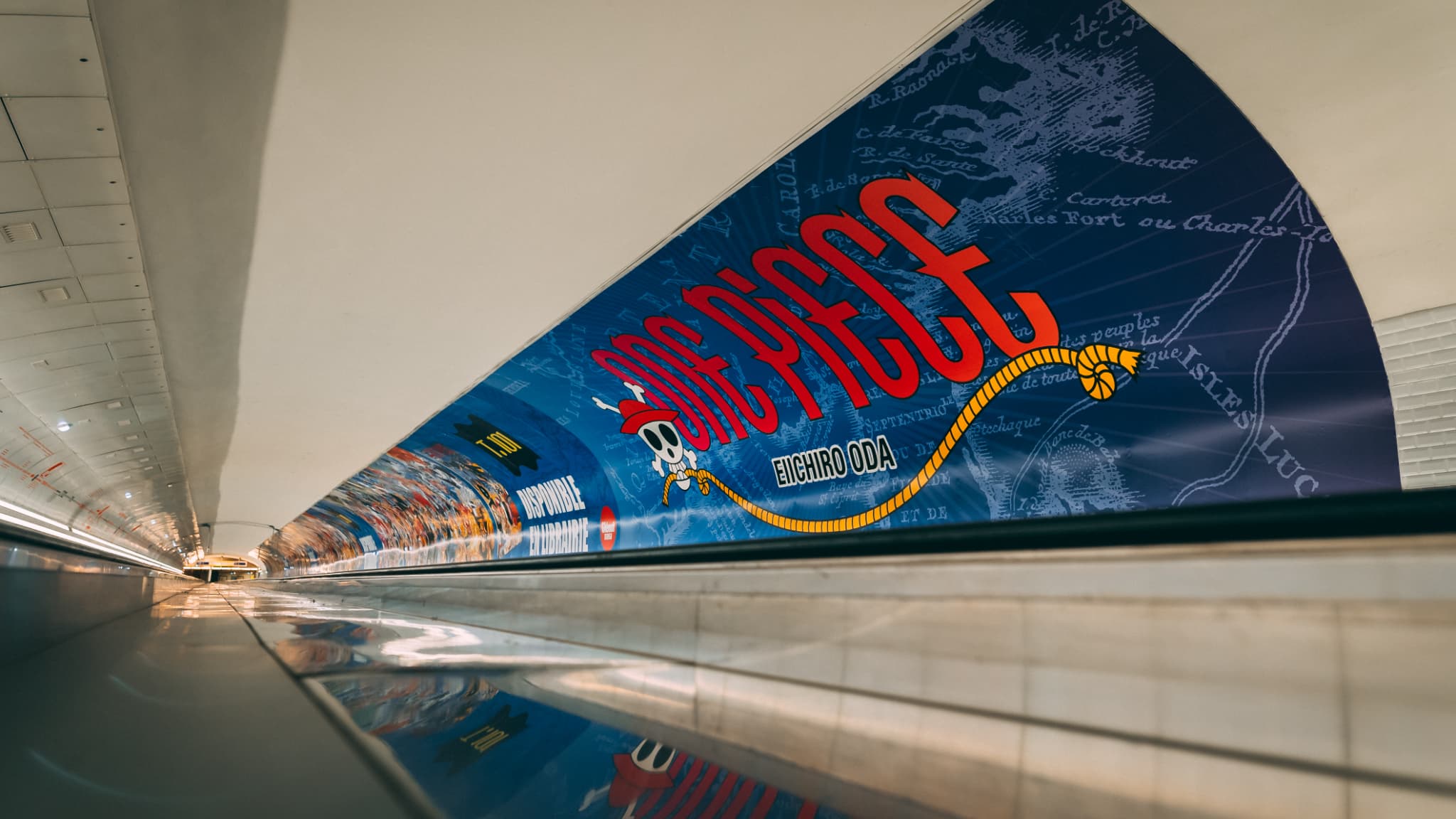 La fresque "One Piece" dans le métro parisien