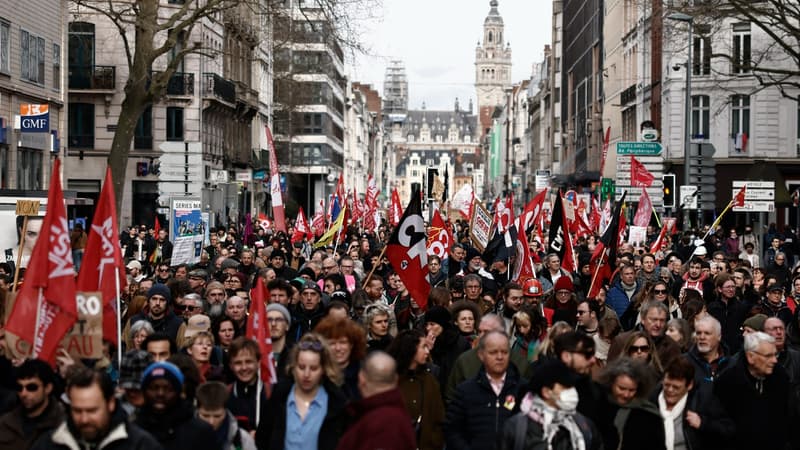 Grève du 15 mars: entre 14.700 et 72.000 manifestants dans le Nord et le Pas-de-Calais