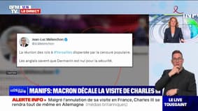 Charles III: Jean-Luc Mélenchon et Alexis Corbière se réjouissent du report de sa visite en France