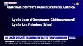 Bouches-du-Rhône: le lycée Jean d'Ormesson de Châteaurenard va expérimenter l'uniforme