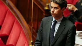 Le président du groupe Ensemble Pour la République, Gabriel Attal, à l'Assemblée nationale, le 16 décembre 2025 à Paris 