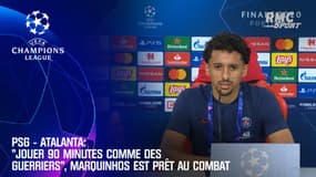 PSG-Atalanta: "Jouer 90 minutes comme des guerriers", Marquinhos est prêt au combat