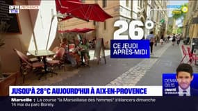 Aix-en-Provence: jusqu'à 28°C ce jeudi après-midi 