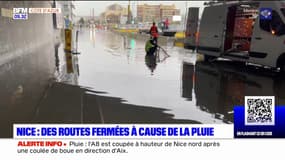 Vigilance orange pluie-inondation: des routes inondées à Nice