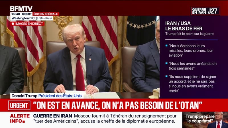 Détroit d'Ormuz: "À l'heure actuelle, nous ne savons pas s'il y a des mines", indique Donald Trump