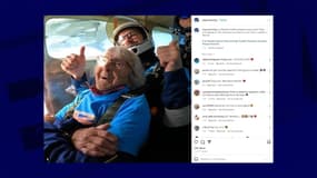 Manette Baillie avant son saut en parachute au Royaume-Uni le 25 août 2024